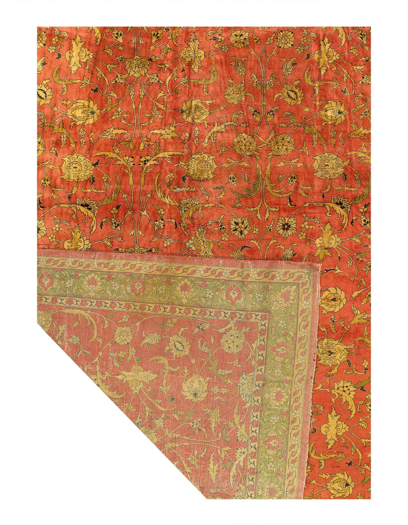 Fine Hand knotted Antique Agra rug 14'9"x25'7"