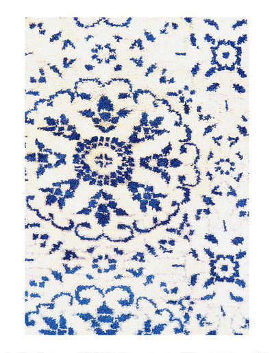 Ivory Color Hand Knotted Modern Rug 4'x5'6"