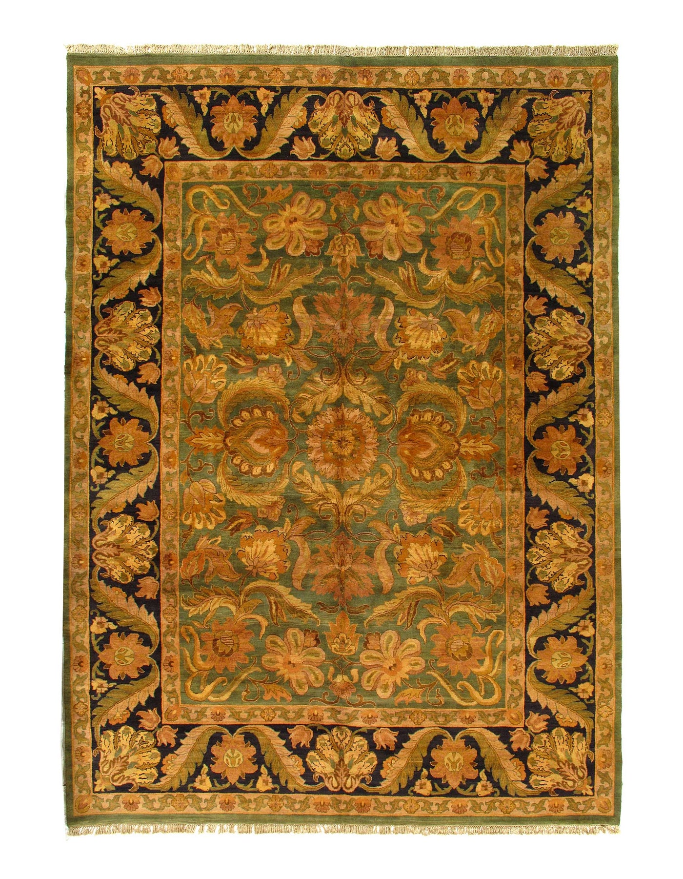 Fine Hand Knotted Indian Agra rug 10'2'' X 14'5''