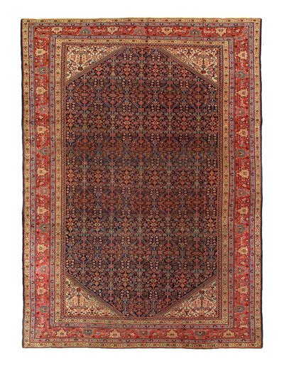 Navy blue antique Turkish Hereke 10'4"x14'9"