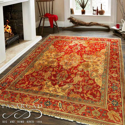 Rust Fine Hand Knotted Augra 7'4"x9'1"