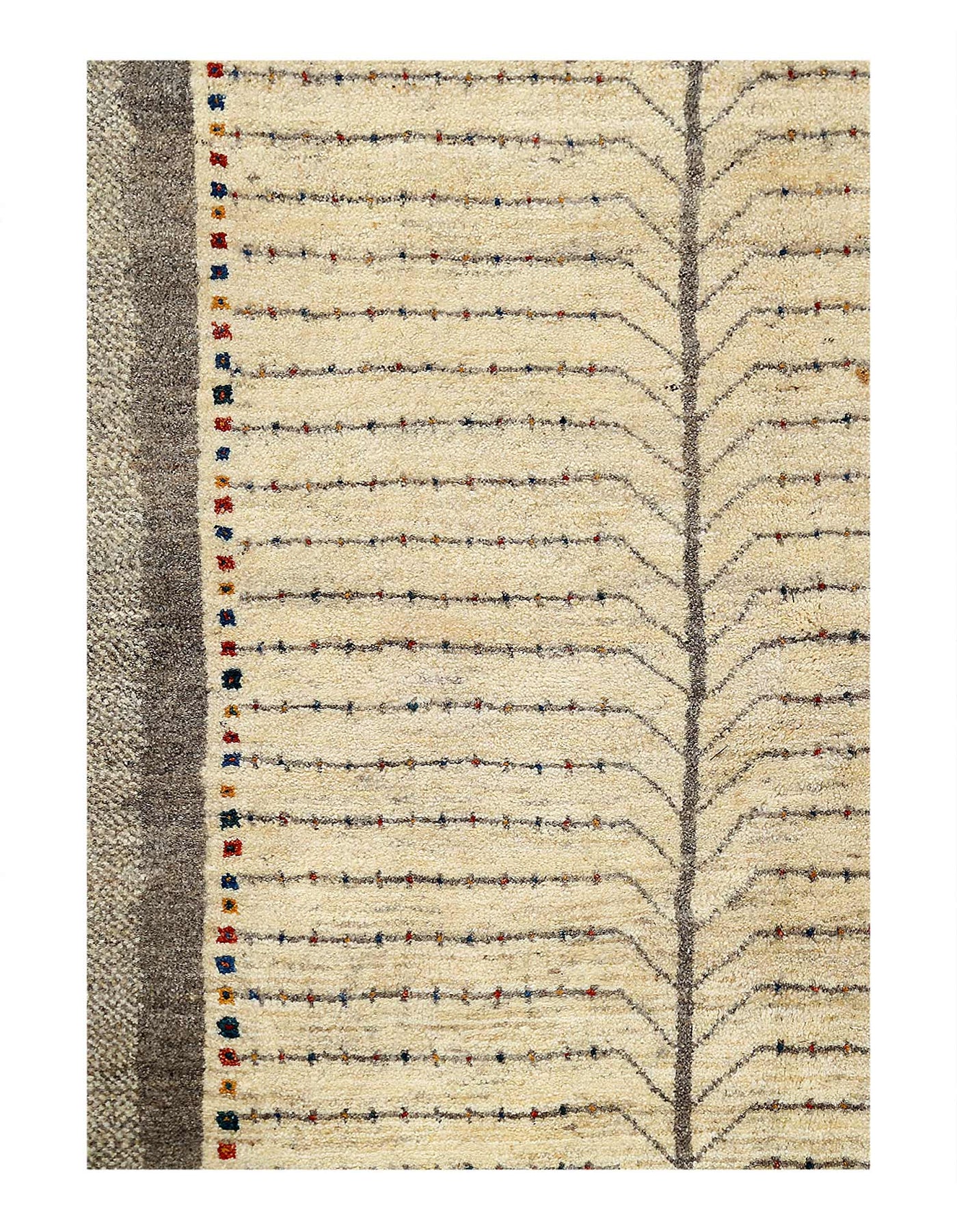 Hand knotted Grey rug 4'X 6'