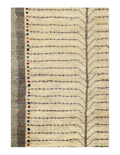 Hand knotted Grey rug 4'X 6'