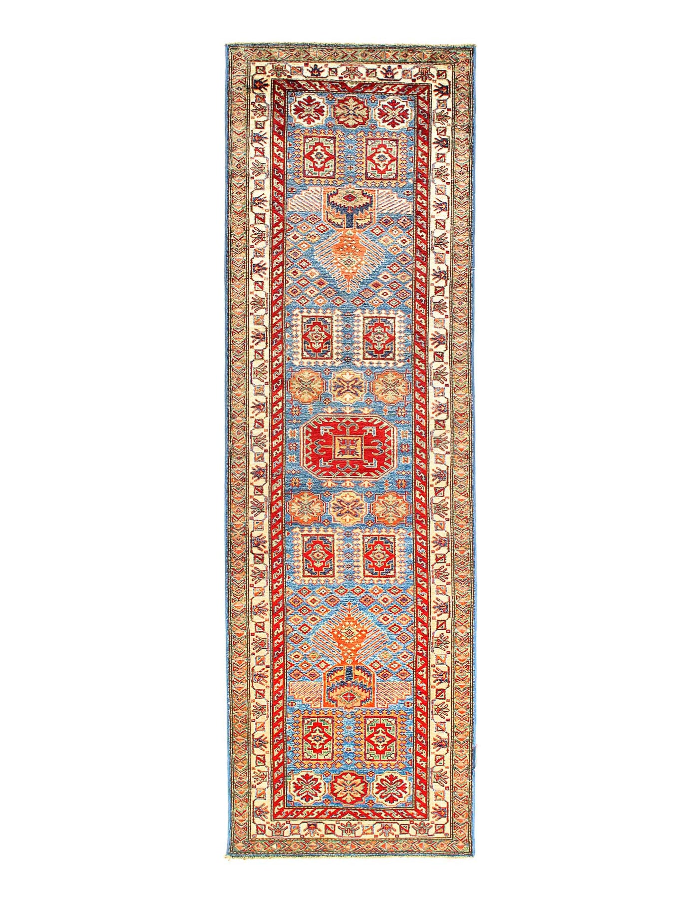 Luxury Handwoven Wool Runner - 2'8"x9'5" Vegetable-Dyed Artisan Hallway Masterpiece