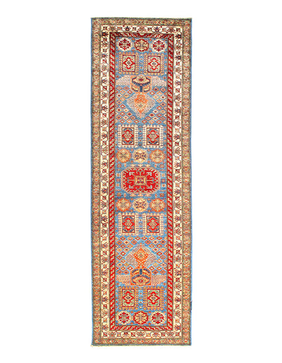 Luxury Handwoven Wool Runner - 2'8"x9'5" Vegetable-Dyed Artisan Hallway Masterpiece