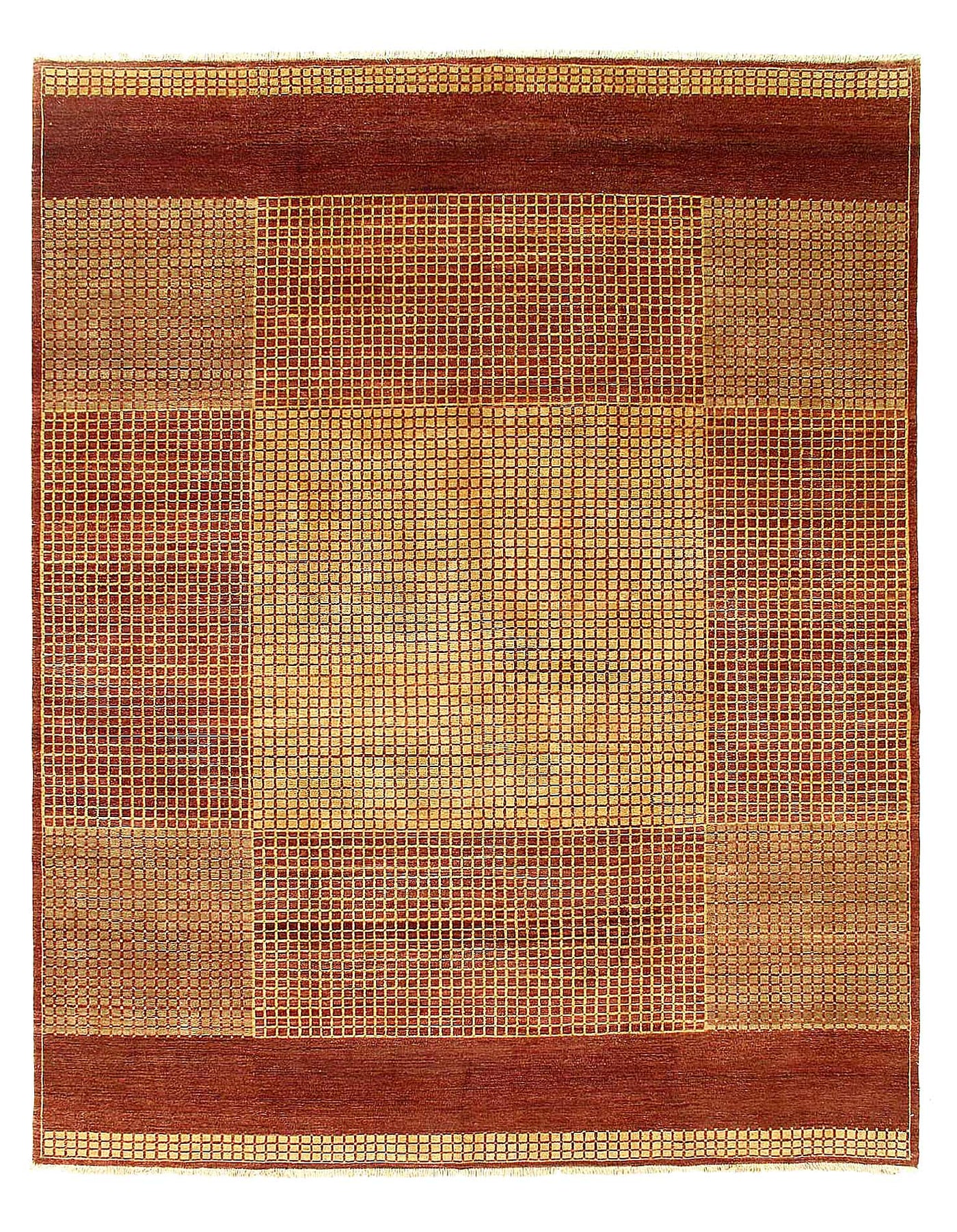 Handmade Vegetable-Dyed Wool Rug – 8'1"x10'2" - Luxury Transitional & Global Eclectic Décor"