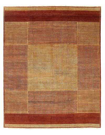 Handmade Vegetable-Dyed Wool Rug – 8'1"x10'2" - Luxury Transitional & Global Eclectic Décor"
