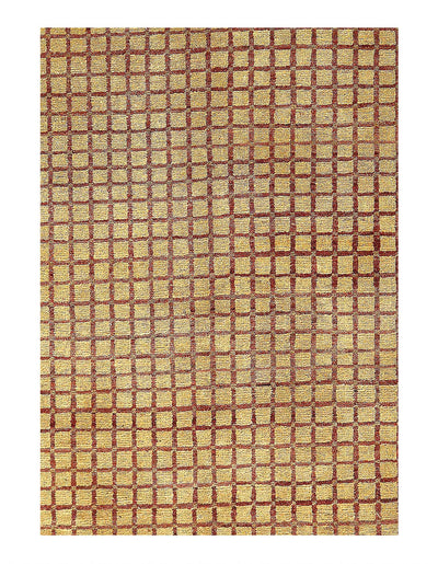 Handmade Vegetable-Dyed Wool Rug – 8'1"x10'2" - Luxury Transitional & Global Eclectic Décor"