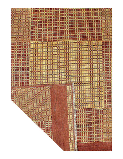 Handmade Vegetable-Dyed Wool Rug – 8'1"x10'2" - Luxury Transitional & Global Eclectic Décor"