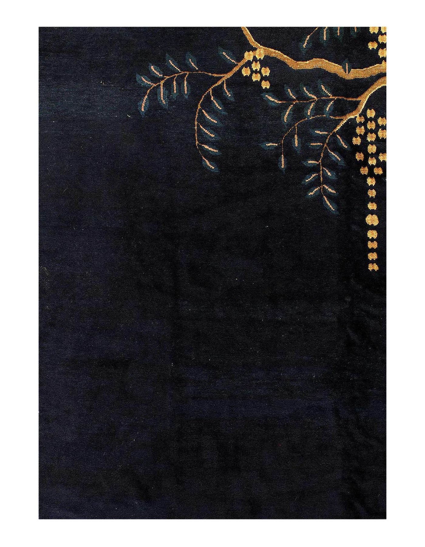 Navy Blue Antique Chinese Art Deco Rug 9'X14'4"