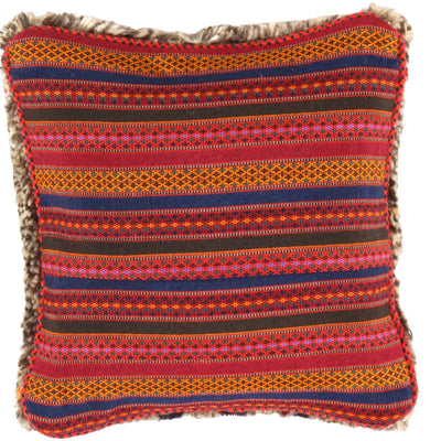 Fine Hand knotted Gabbeh pillow 14"X 14"