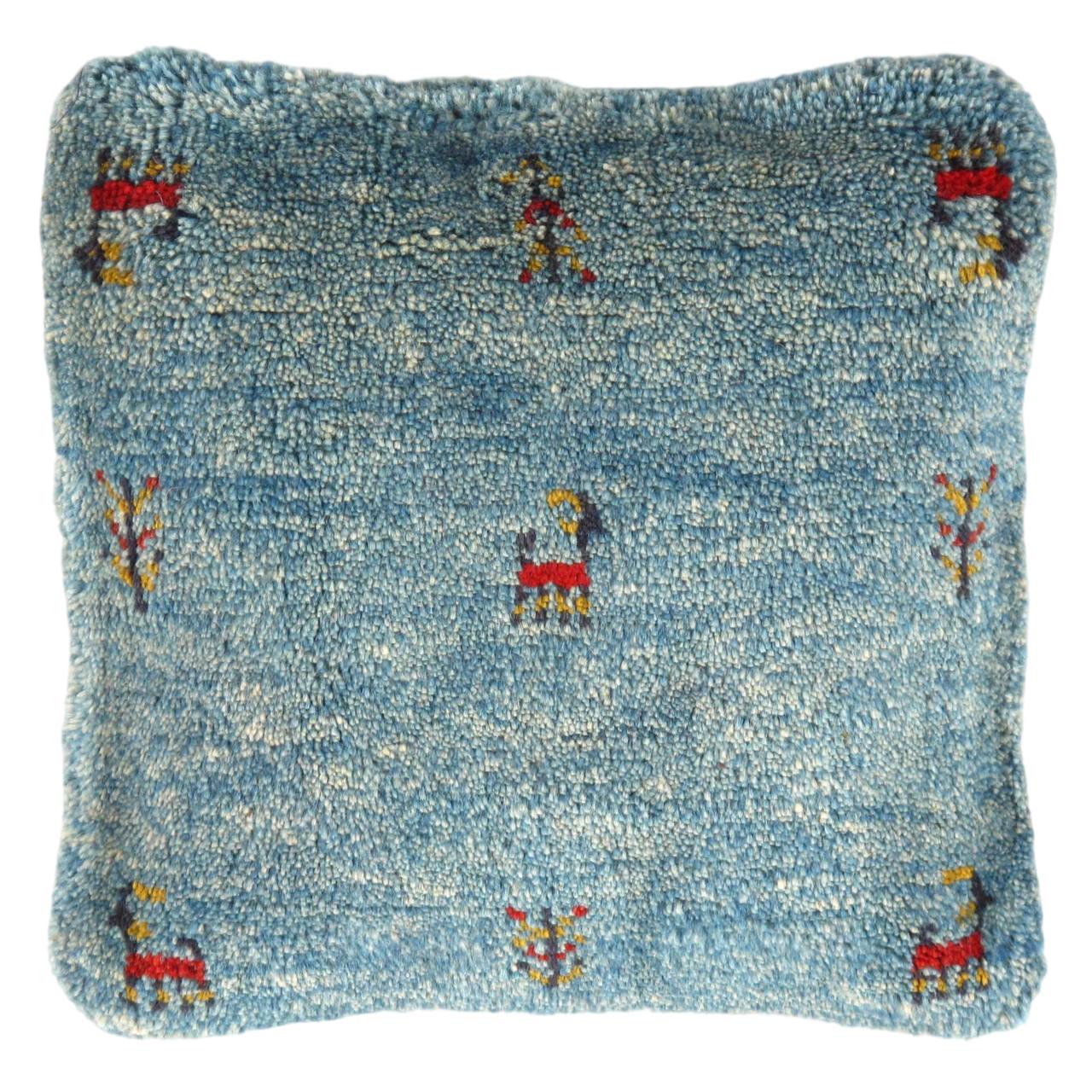 Fine Hand knotted Gabbeh pillow 16"X 16"