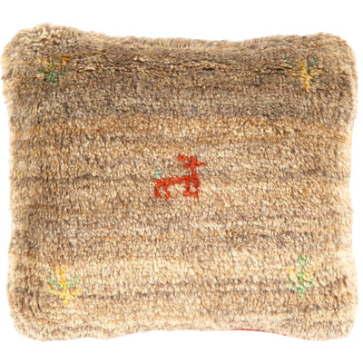 Fine Hand knotted Gabbeh pillow 15"X 16"
