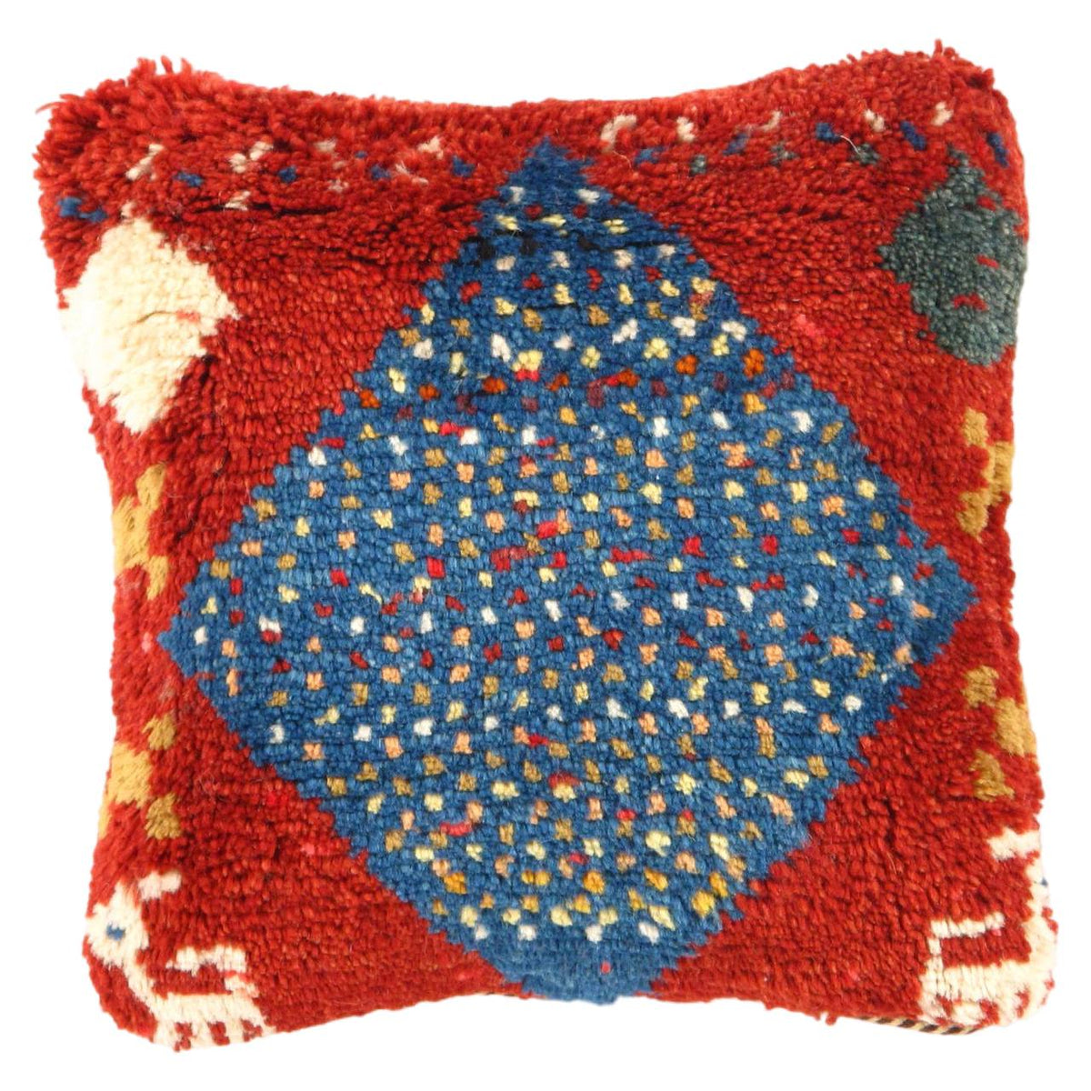 Fine Hand knotted Gabbeh pillow 14"X 14"