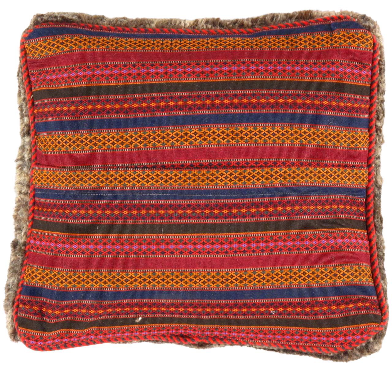 Fine Hand knotted Gabbeh pillow 15"X 16"