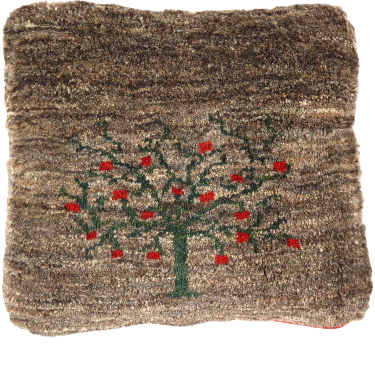 Fine Hand knotted Gabbeh pillow 15"X 16"