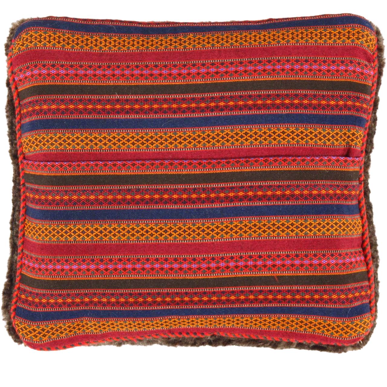 Fine Hand knotted Gabbeh pillow 15"X 16"