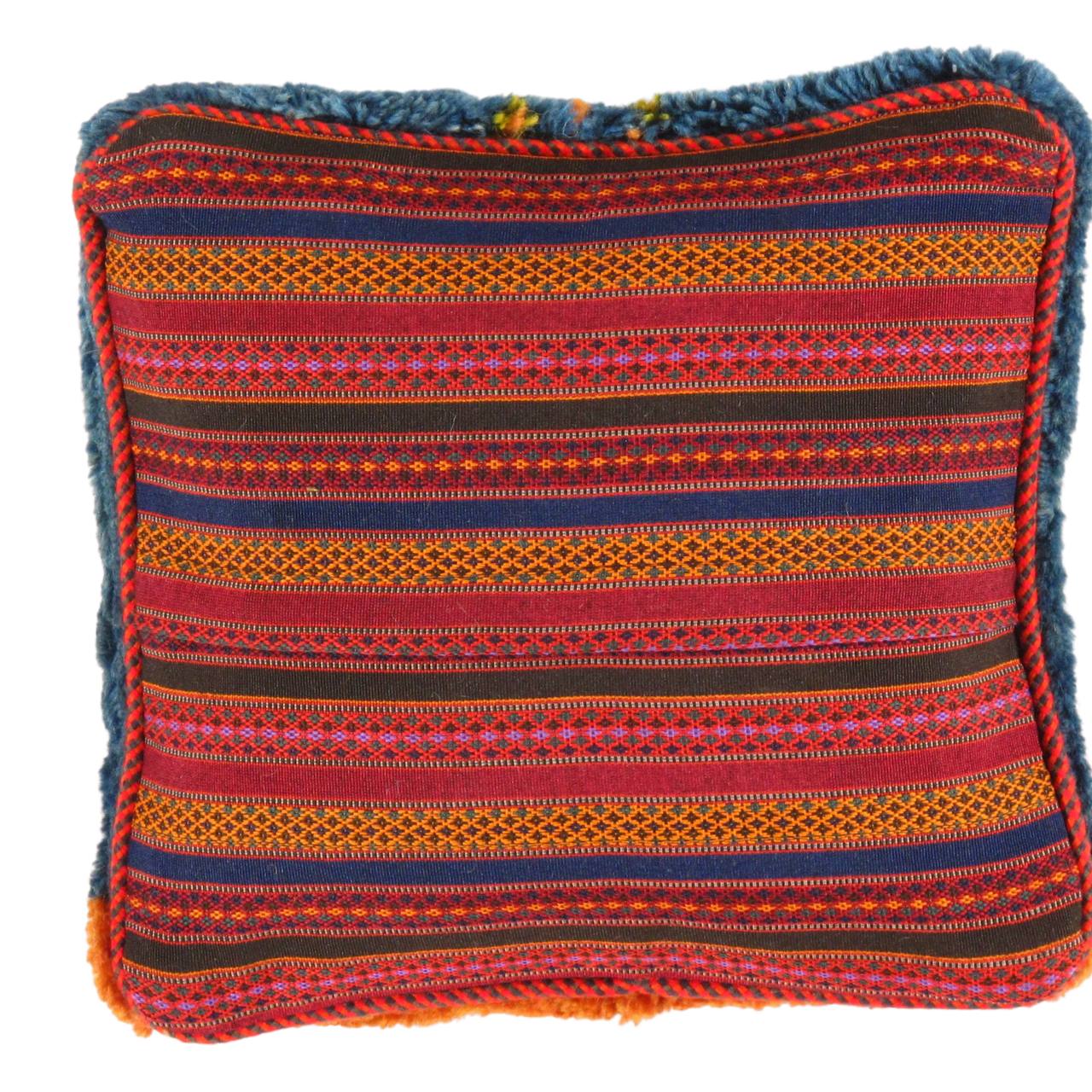 Fine Hand knotted Gabbeh pillow 15"X 16"