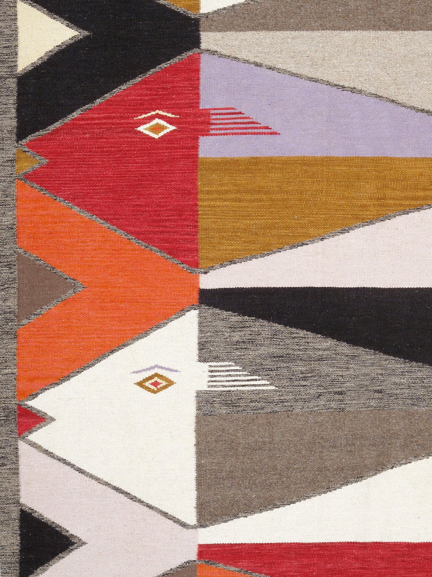 Canvello Reversible Wool Multicolor Area Rug- 5'2'' X 7'3''