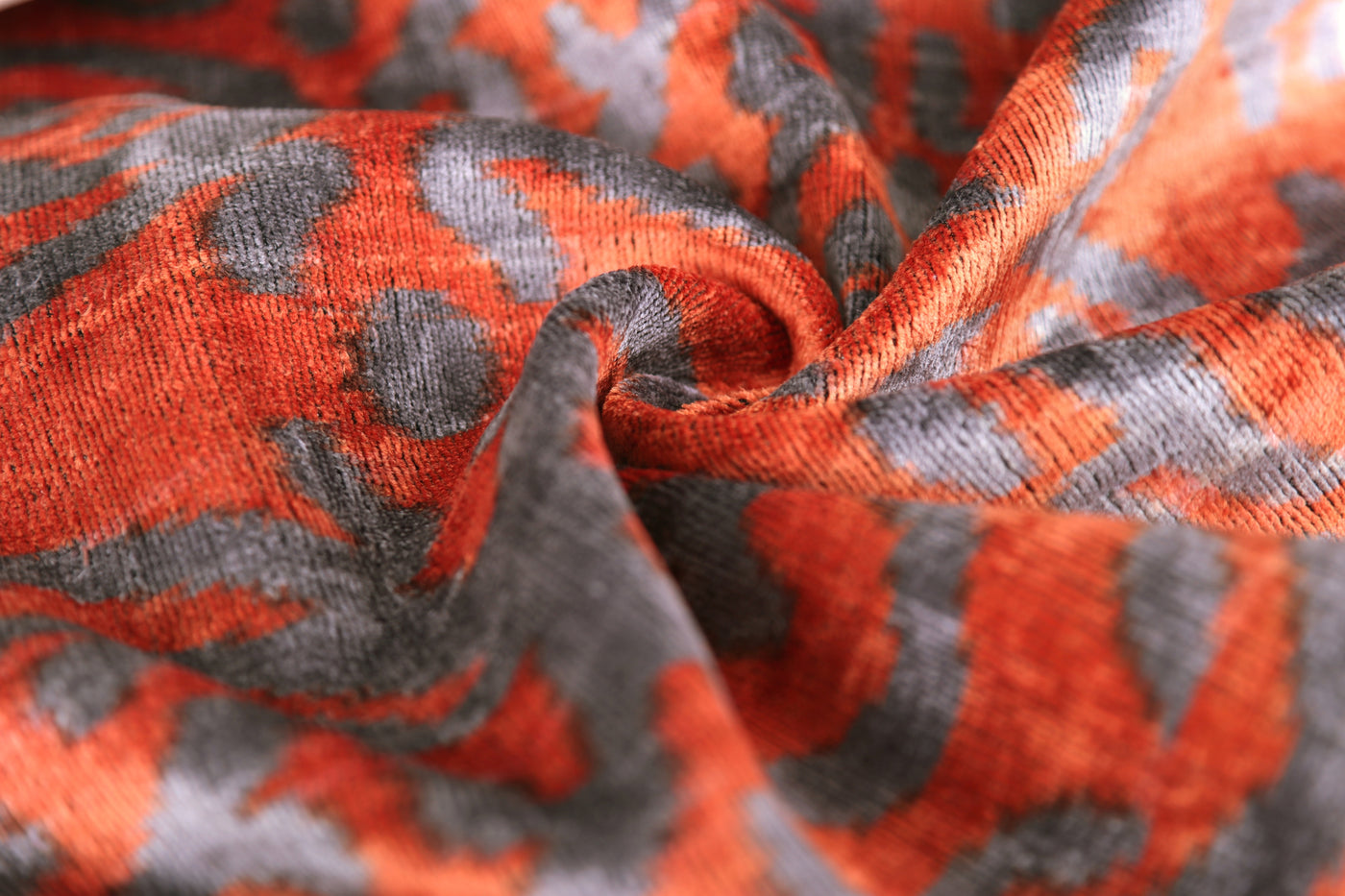 Burnt Orange & Lavender Damask Velvet Pillow – Handmade 16x24