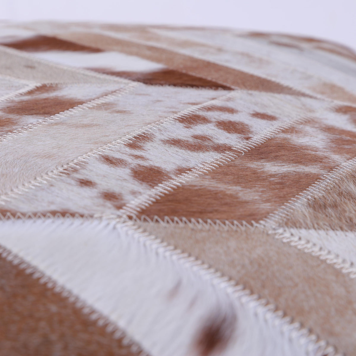 Luxury Chevron Genuine Hair-On Cowhide Pillow 18x18 | Handmade