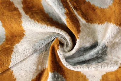 Amber & Gray Circle Velvet Pillow 20x20 – Handcrafted Luxury