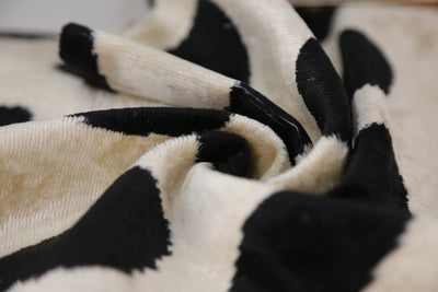 Handmade Velvet Throw Pillow – Black Polka Dot on Ivory (16x24)