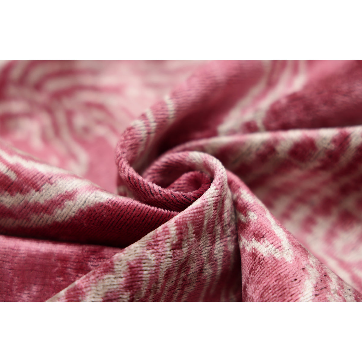 Pink Zebra Silk Velvet Pillow 20x20 | Handmade Designer Accent Cushion