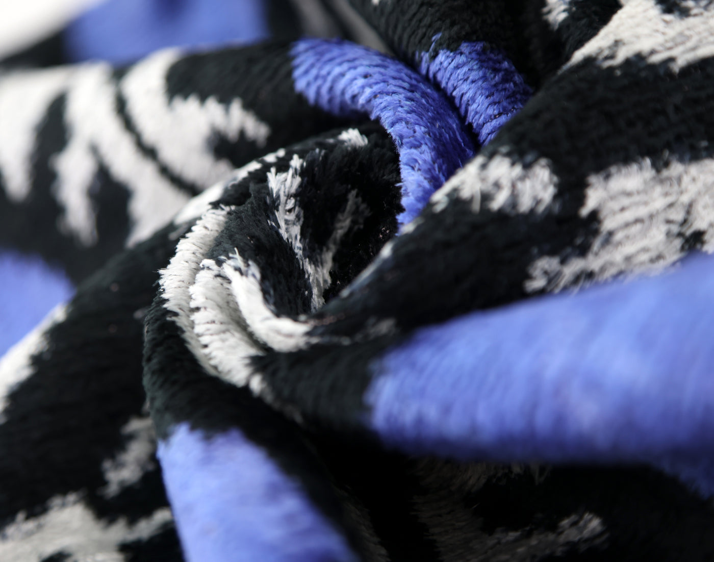 Handmade Ikat Velvet Pillow – 20x20" Blue & Black Silk Cushion