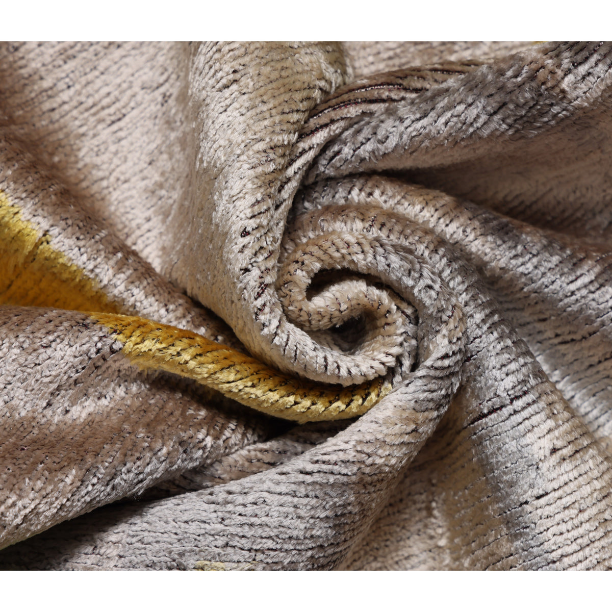 Taupe & Gold Silk Velvet Pillow 20x20 | Handmade Organic Modern Accent Cushion