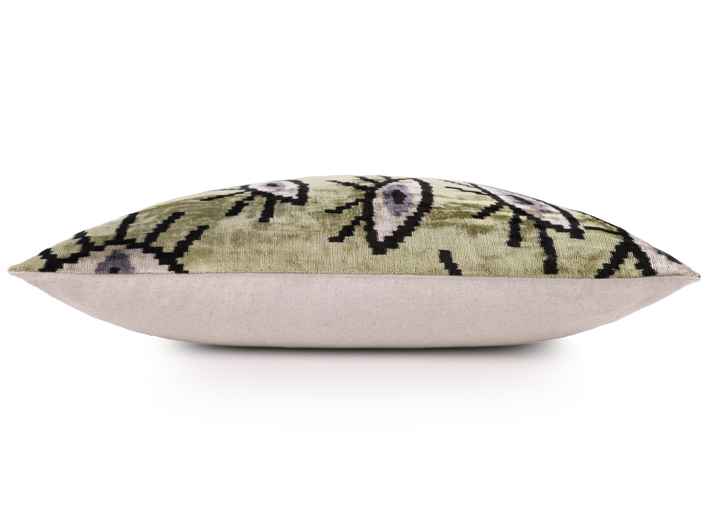 Surreal Eye Pattern Velvet Pillow – Handmade 16x24 Lumbar