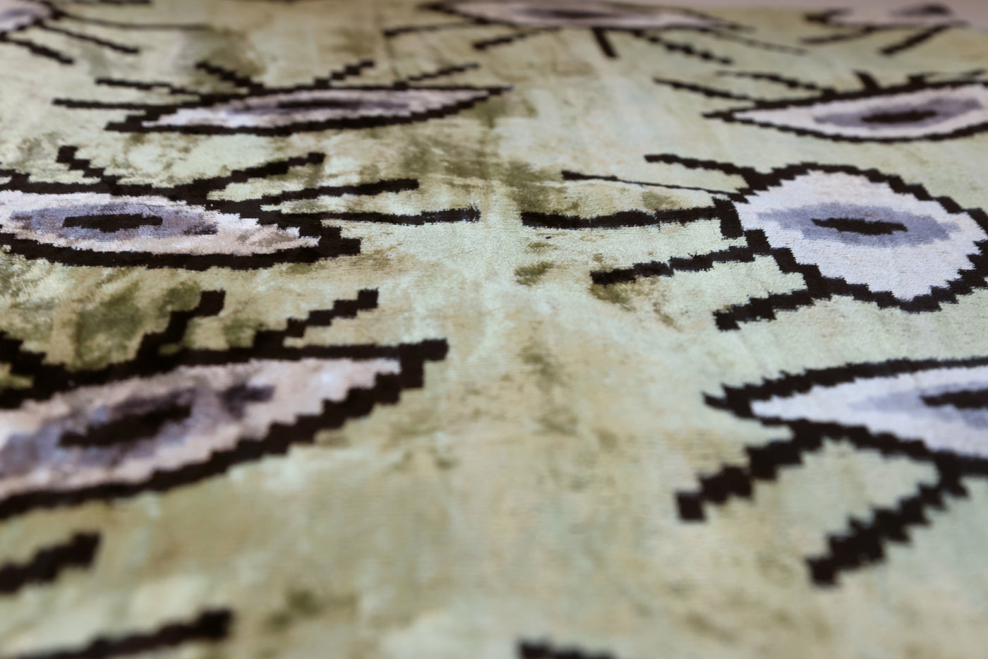 Surreal Eye Pattern Velvet Pillow – Handmade 16x24 Lumbar