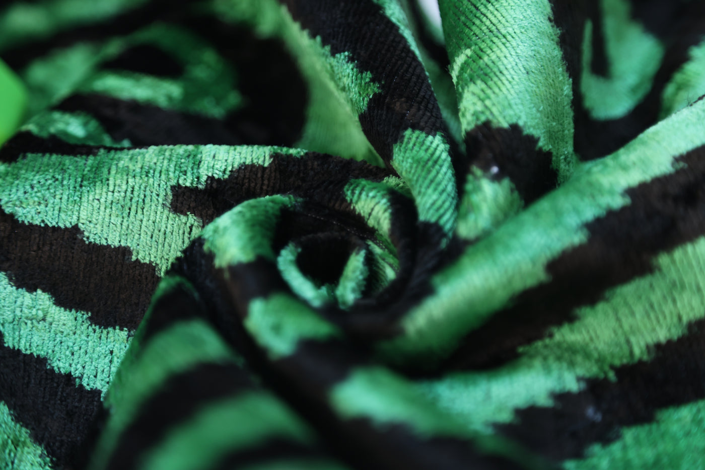 Green & Black Tribal Velvet Pillow – Handmade 16x24 Lumbar