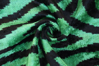 Green & Black Tribal Velvet Pillow – Handmade 16x24 Lumbar