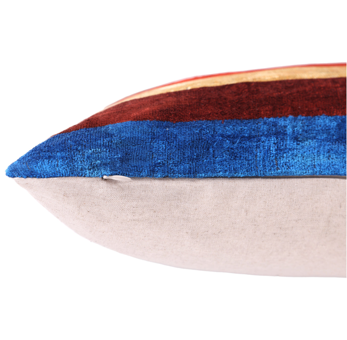 Luxury Multicolor Velvet Striped Throw Pillow – Handmade 20x20