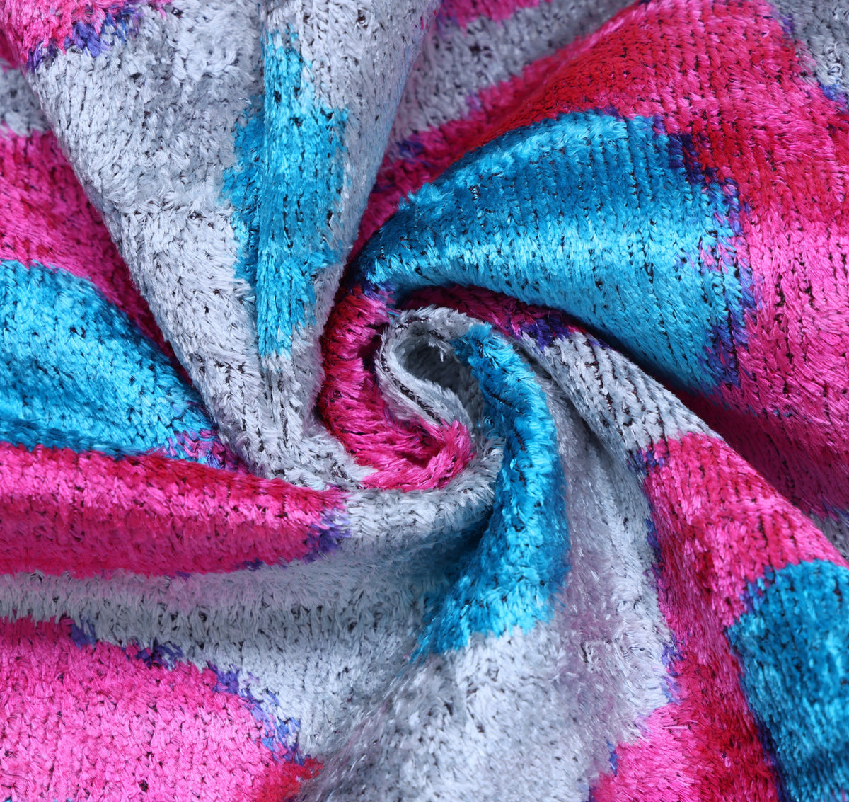 Pink Silk Velvet Lumbar Pillow 16x24 | Handmade Ikat Designer Accent
