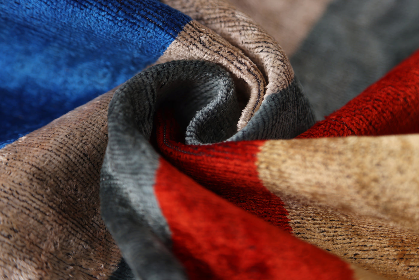 Luxury Multicolor Velvet Striped Throw Pillow – Handmade 20x20