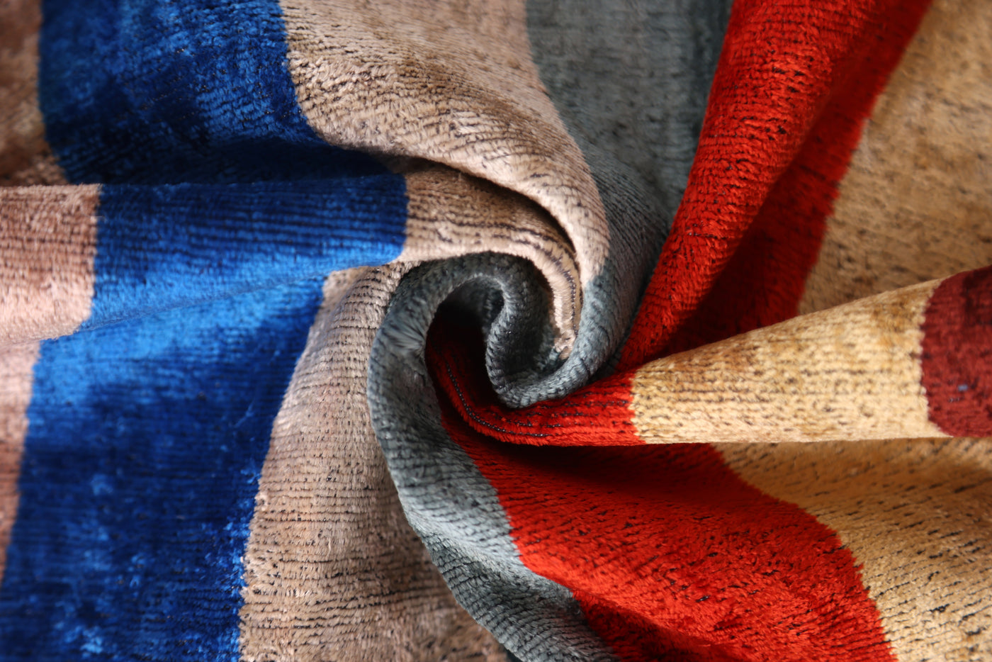 Luxury Multicolor Velvet Striped Throw Pillow – Handmade 20x20