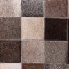 Handmade Brown Patchwork Cowhide Leather Ottoman Pouf 18x18 Warm