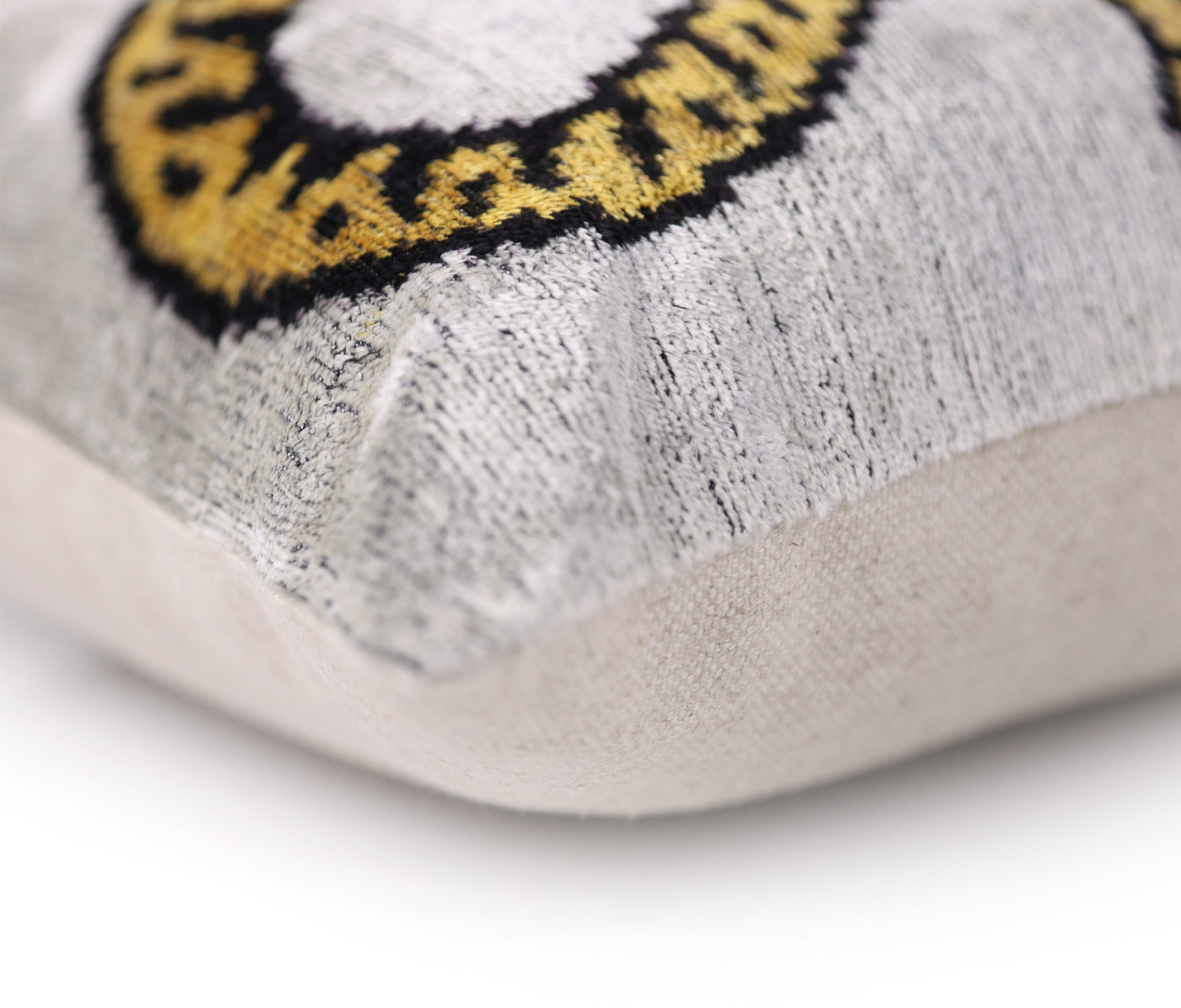 Handmade Tiger Design Velvet Lumbar Pillow 16x24 – Bold Artisan Statement Cushion