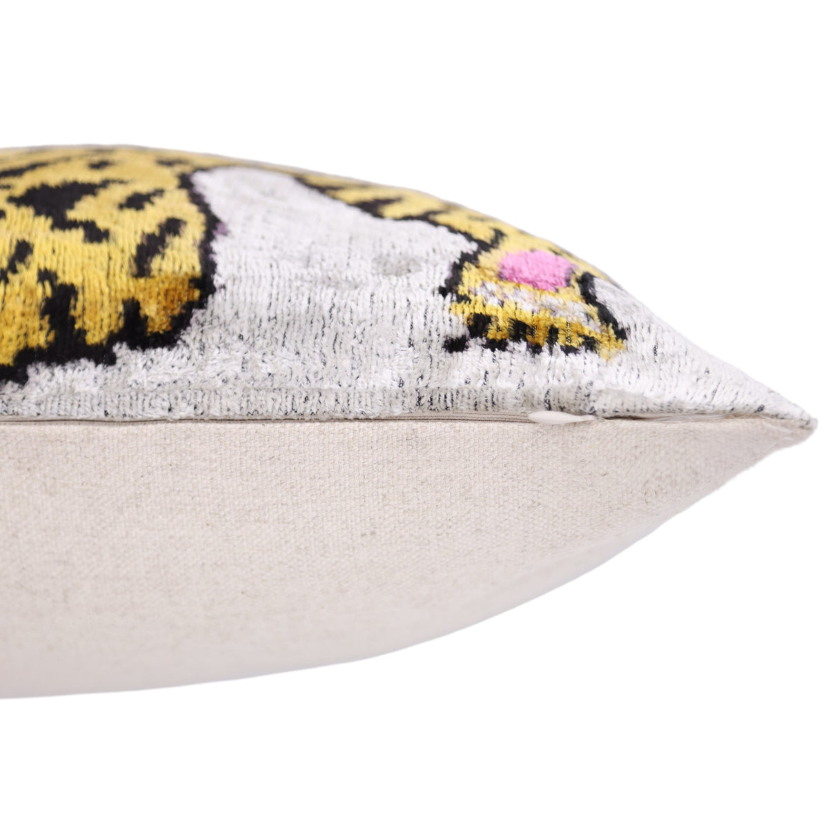 Handmade Tiger Design Velvet Lumbar Pillow 16x24 – Bold Artisan Statement Cushion