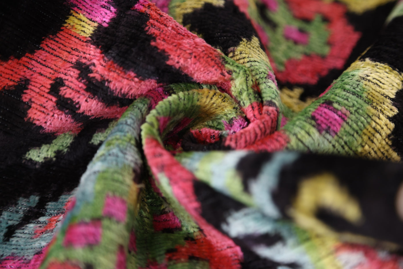 Luxury Silk Velvet Pillow 16x24 – Handmade Black Dragon Lumbar Cushion with Vibrant Colors