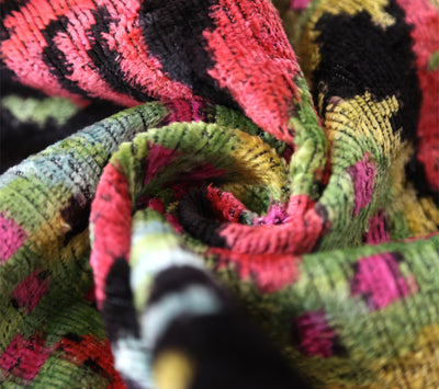 Luxury Silk Velvet Pillow 16x24 – Handmade Black Dragon Lumbar Cushion with Vibrant Colors