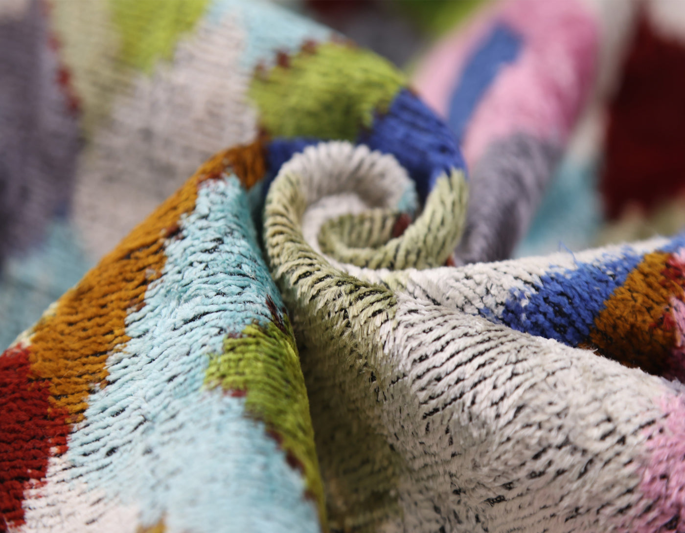 Luxury Multicolor Diamond Silk Velvet Throw Pillow 16x24 – Handmade Geometric Lumbar Cushion