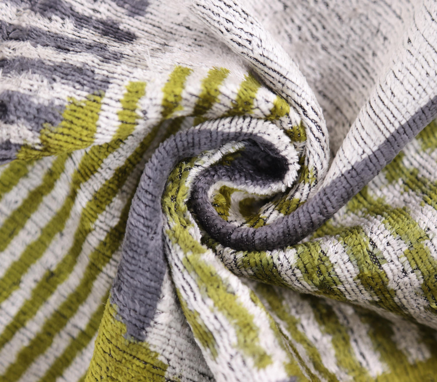 Luxury Silk Velvet Pillow 16x24 – Handmade Green & Gray Geometric Lumbar Cushion