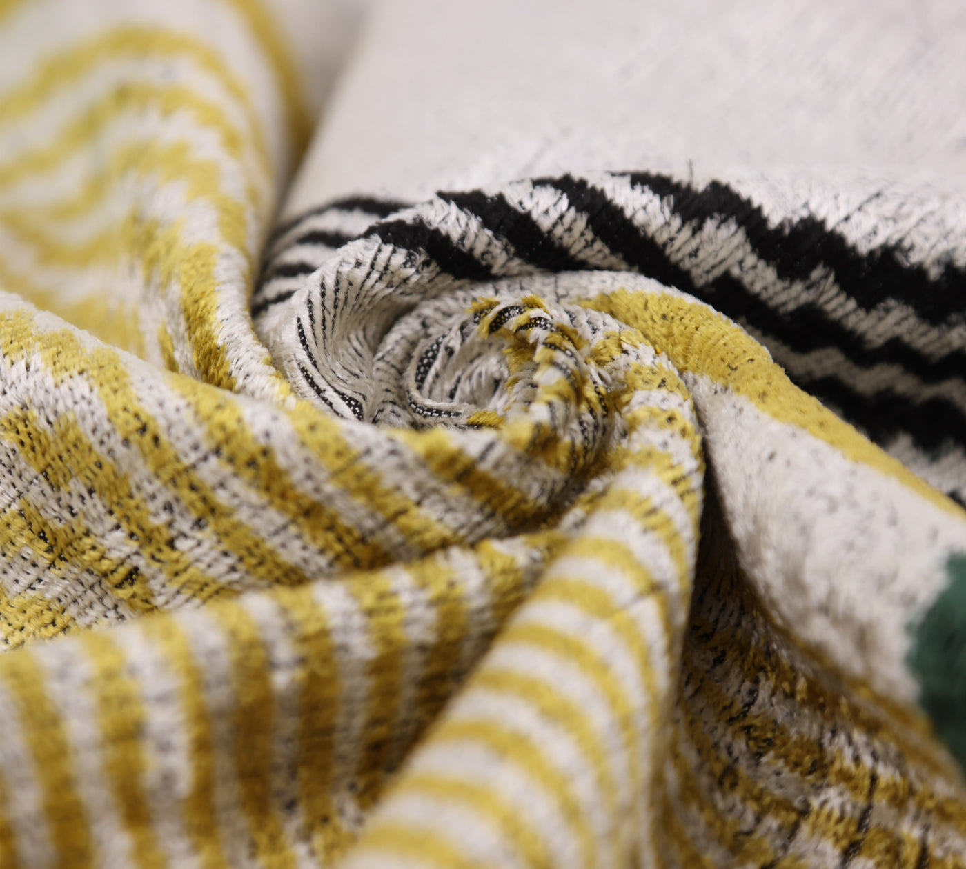 Luxury Silk Velvet Pillow 16x24 – Handmade Modern Geometric Lumbar Cushion in Yellow & Green