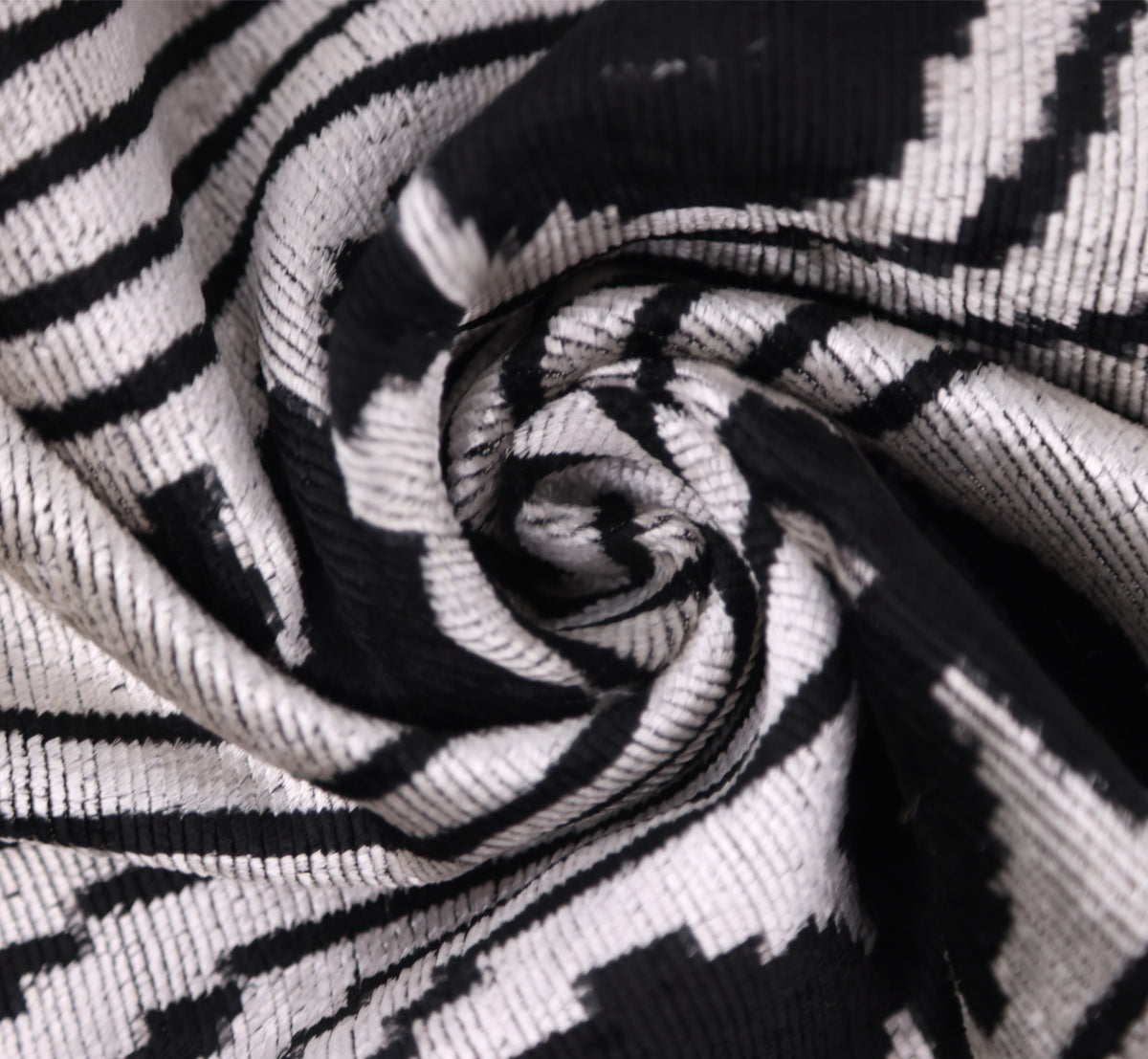 Handmade Silver Black Velvet Lumbar Pillow 16x24 – Modern Geometric Designer Cushion