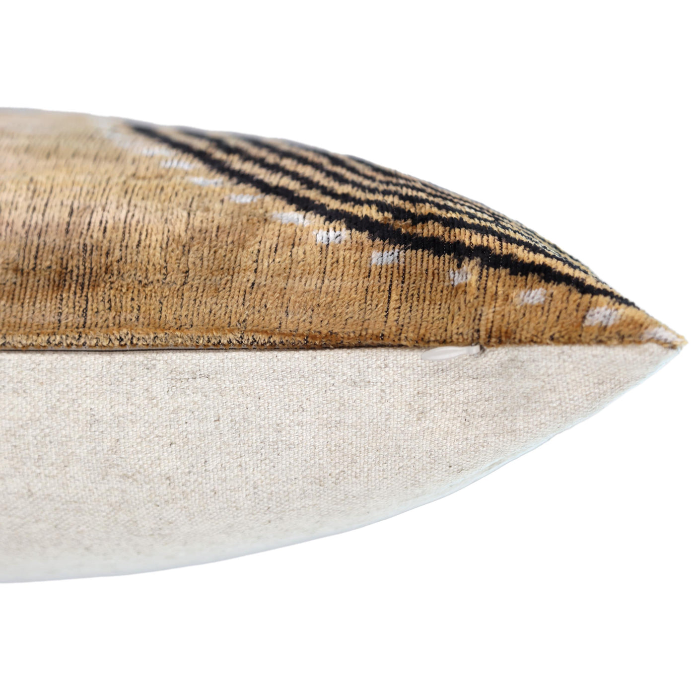 Luxury Earth-Tone Silk Velvet Throw Pillow 16x24 – Handmade Tribal Modern Geometric Lumbar