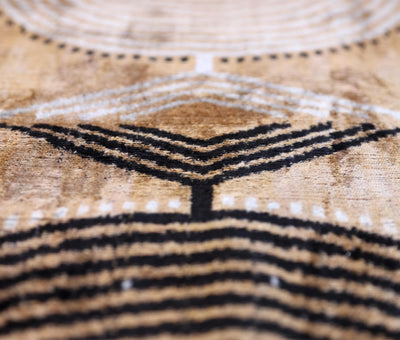 Luxury Earth-Tone Silk Velvet Throw Pillow 16x24 – Handmade Tribal Modern Geometric Lumbar