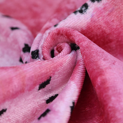 Handmade Pink Velvet Lumbar Pillow 16x24 – Designer Leopard Motif Luxury Cushion